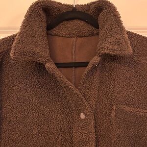 Women's Zella Chocolate Brown Fleece Jacket (XL)